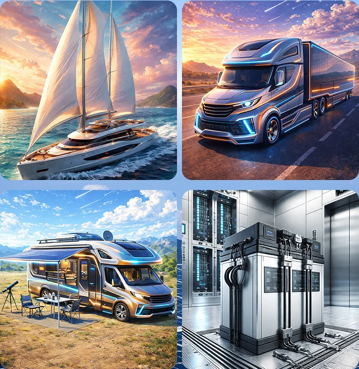 Marine, commercial vehicle, RV and industrial battery applications